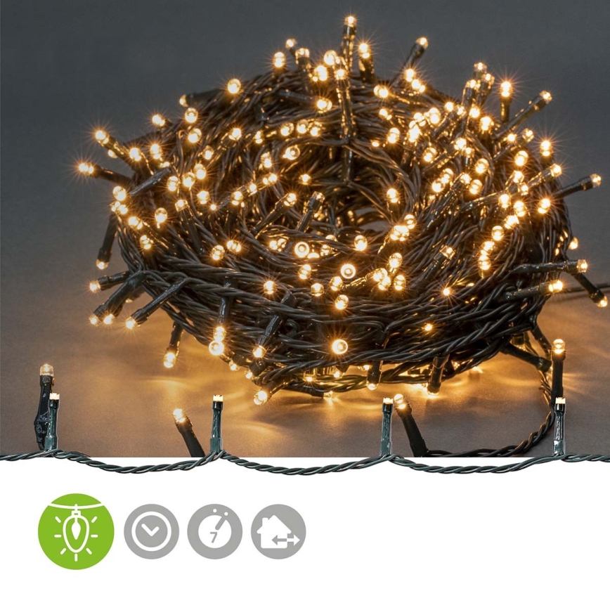 LED Екстериорни Коледни лампички 720xLED/7 функции 57м IP44 топло бели