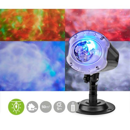 LED Лазерен проектор 6W/230V IP65 + дистанционно