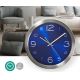 Стенен часовник 1xAA/1,5V неръждаема стомана 30 см син