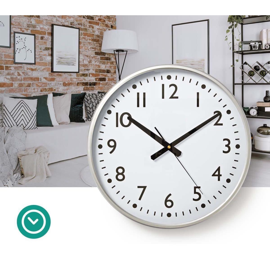 Стенни часовници Ø 38 см 1xAA бял