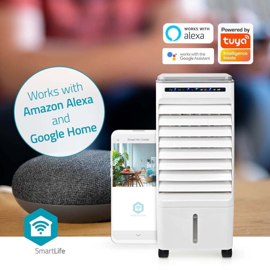 Охладител за въздух 65W/230V Wi-Fi Tuya бял + дистанционно управление