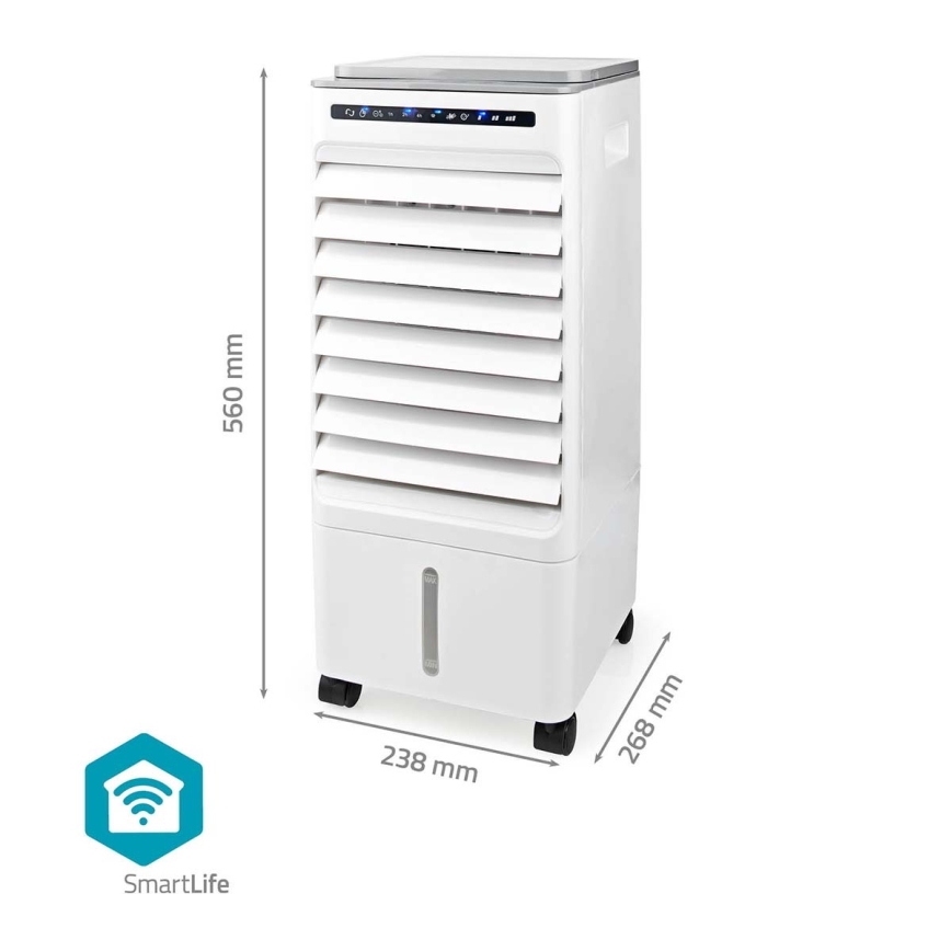 Охладител за въздух 65W/230V Wi-Fi Tuya бял + дистанционно управление