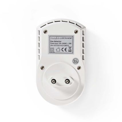 Nedis DTCTG10CWT - Газов детектор - LPG, природен газ, природен газ 230V / 85dB