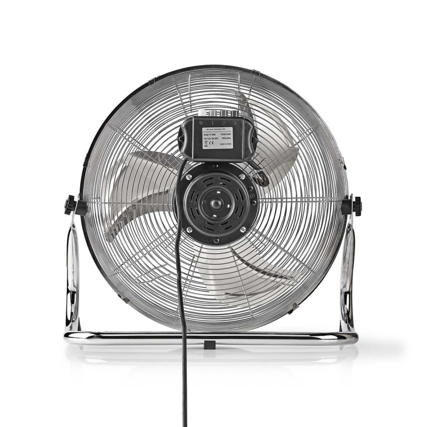 Подов вентилатор 80W/230V лъскав хром
