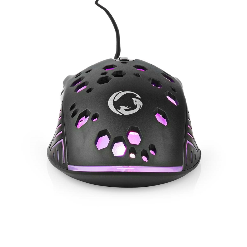 LED Геймърска мишка 800/1200/2400/3200/4800/7200 DPI 7 бутона черна