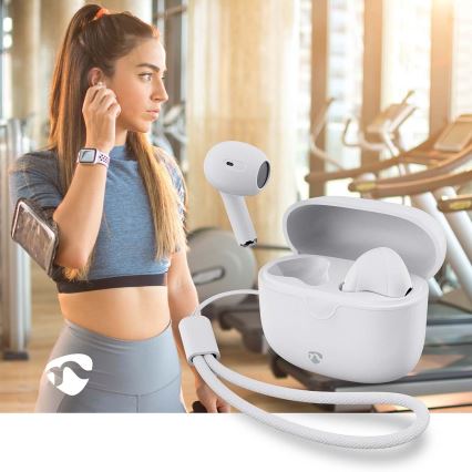 Безжични слушалки 250 mAh + 2x 30 mAh бели