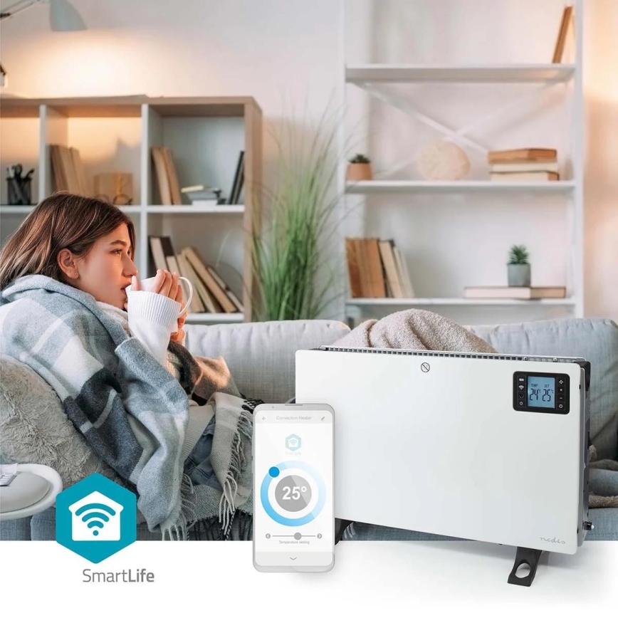 Електрически директен отоплител/конвектор 750/1250/2000W/230V Wi-Fi Tuya + дистанционно управление