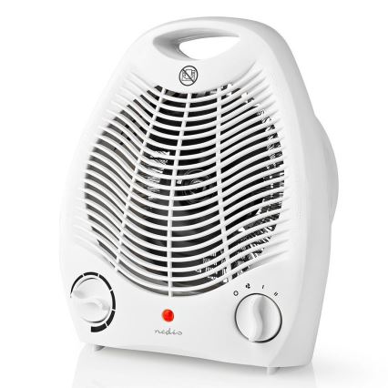 Nedis HTFA13CWT - Вентилатор за маса с нагревател 2000W / 230V