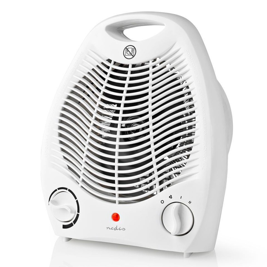 Nedis HTFA13CWT - Вентилатор за маса с нагревател 2000W / 230V