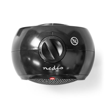 Вентилатор с керамичен нагревател 500W/230V черен