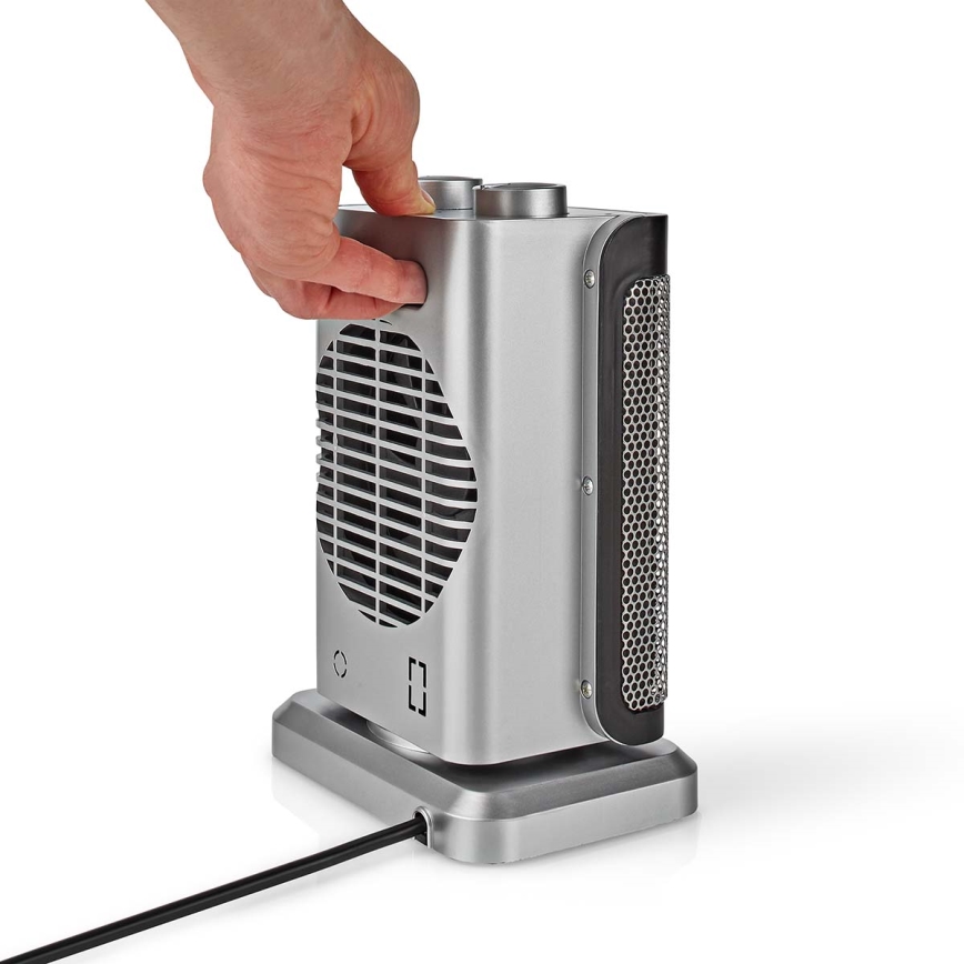 Керамична духалка 1000/1500W/230V сребриста