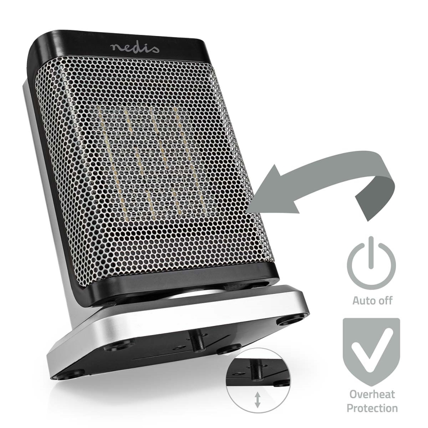 Керамична духалка 1000/1500W/230V сребриста