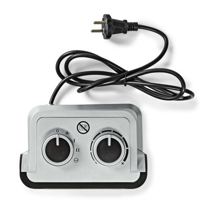 Керамична духалка 1000/1500W/230V сребриста