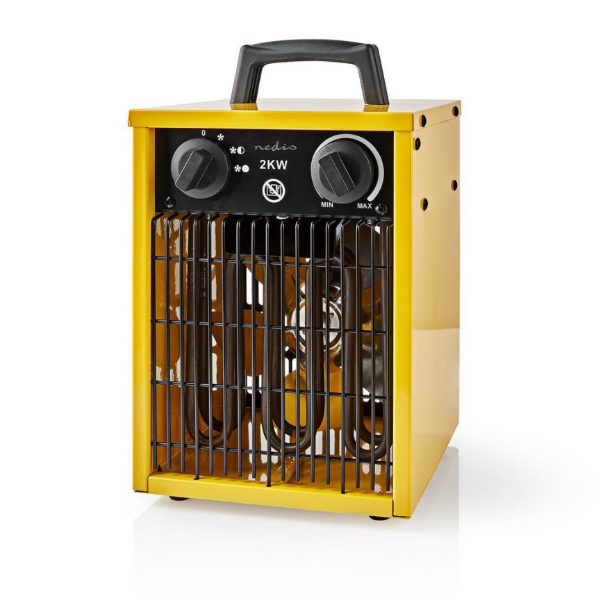 Nedis HTIF10FYW - Вентилатор с нагревател 1000-2000W / 230V IP24