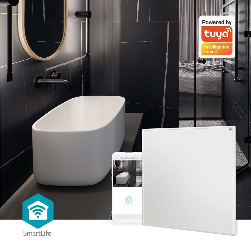 Инфрачервен отоплителен панел 350W/230V 59,8x62 cm IP44 Wi-Fi Tuya + дистанционно управление