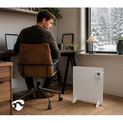 Инфрачервен отоплителен панел с LCD дисплей 425W/230V IP44 бял