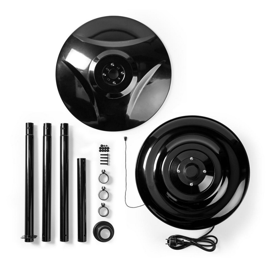 Външен електрически отоплител + стойка 200 см 1500W/230V инфрачервен нагревател за тераса IP34