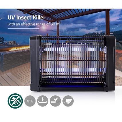 Електрически капан за насекоми UV-A/2x8W/230V 50м²