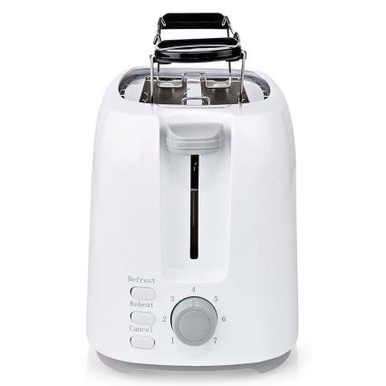 Тостер с 2 отвора и подгряване 750W/230V бял