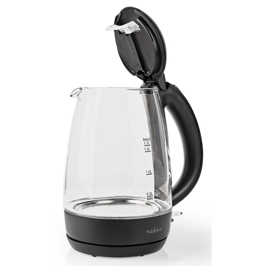 Кана с LED подсветка 1,7 л 2200W/230V черна