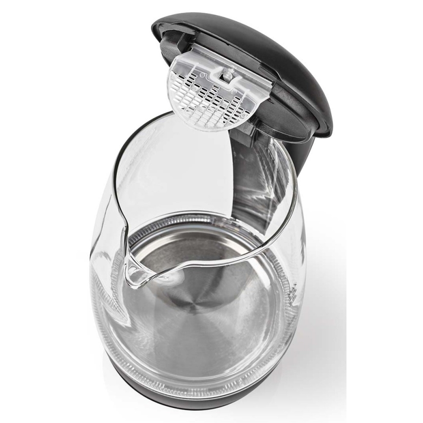 Кана с LED подсветка 1,7 л 2200W/230V черна