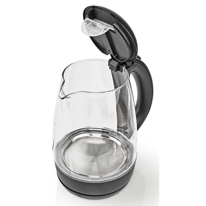 Кана с LED подсветка 1,7 л 2200W/230V черна