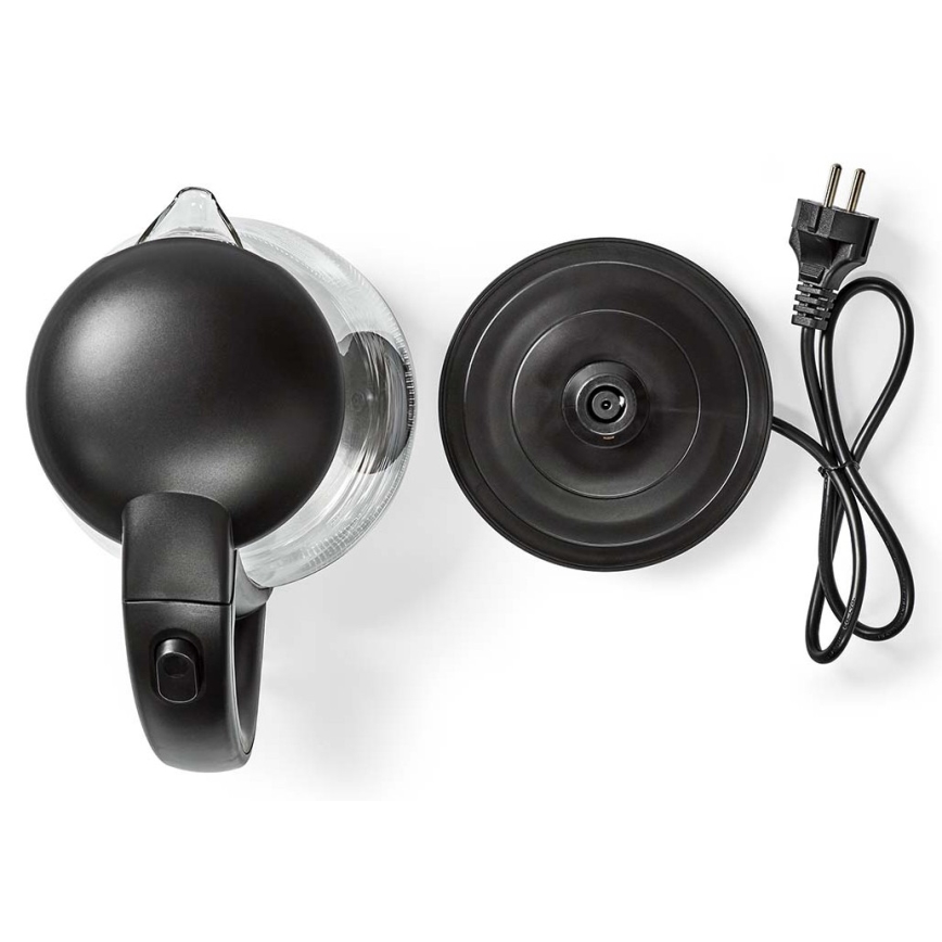 Кана с LED подсветка 1,7 л 2200W/230V черна