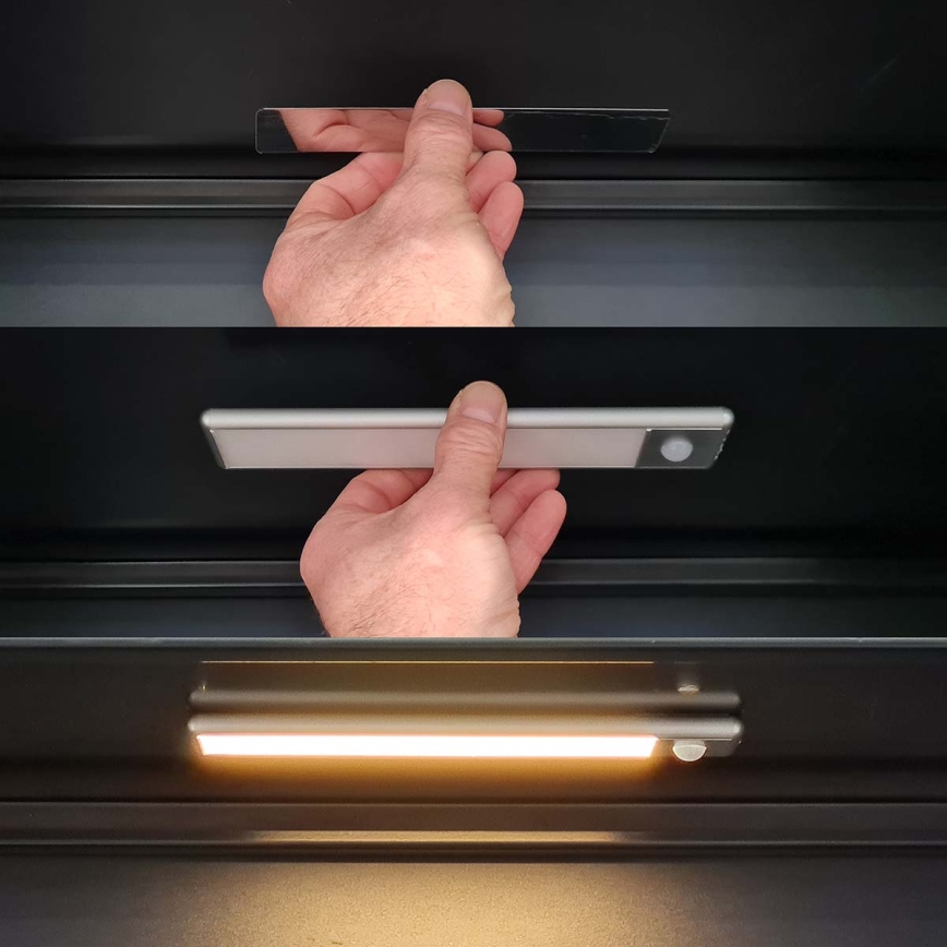 LED акумулаторно магнитно осветление за шкафове със сензор за движение LED/1W/1100 mAh 3000K