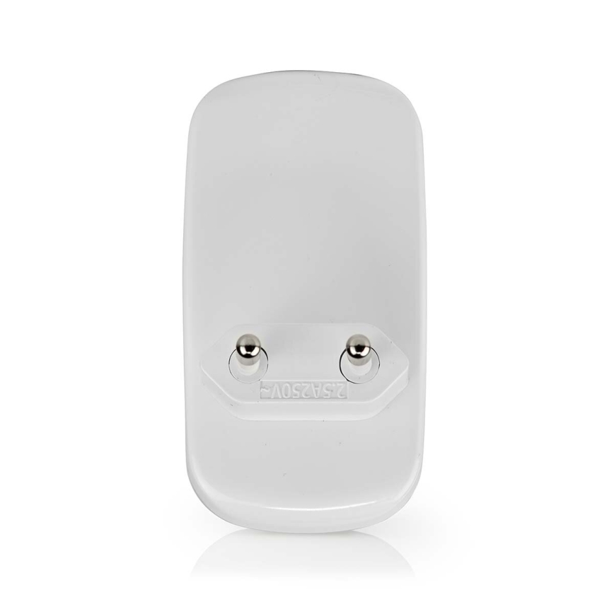 LED Ориентировъчна светлина в гнездо със сензор за движение и здрач LED/0,55W/230V бял
