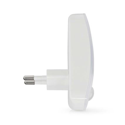 LED Ориентировъчна светлина в гнездо със сензор за движение и здрач LED/0,55W/230V бял