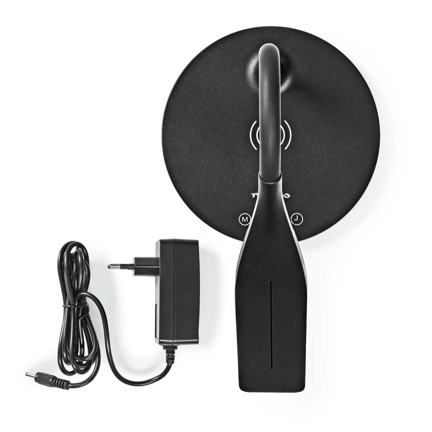 LED Димируем докосване flexible настолна лампа с 15W безжично зареждане Qi LED/5,5W/230V 2700-6500K черен
