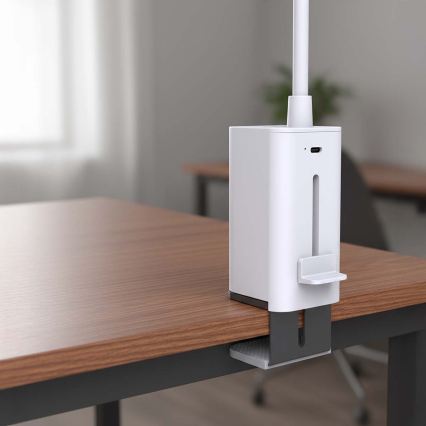Димируема презареждаема сензорна гъвкава настолна лампа с щипка LED/5W/1200 mAh, бяла