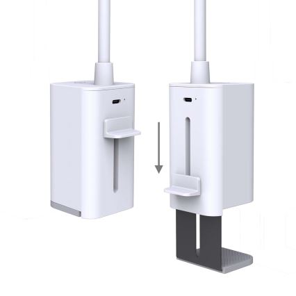 Димируема презареждаема сензорна гъвкава настолна лампа с щипка LED/5W/1200 mAh, бяла