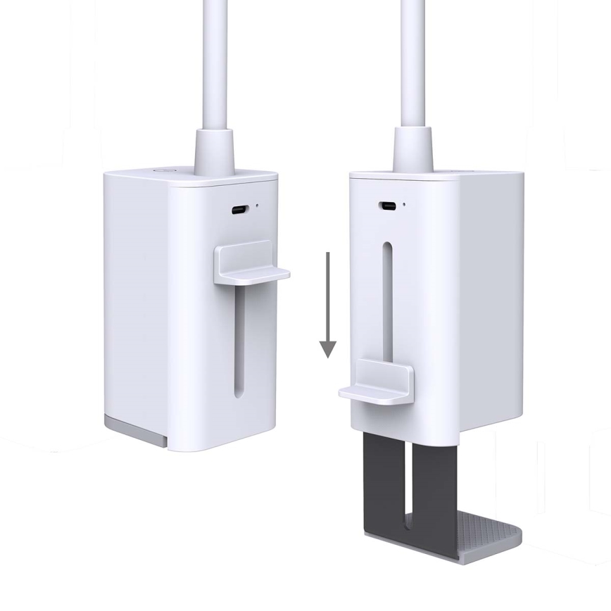 Димируема презареждаема сензорна гъвкава настолна лампа с щипка LED/5W/1200 mAh, бяла