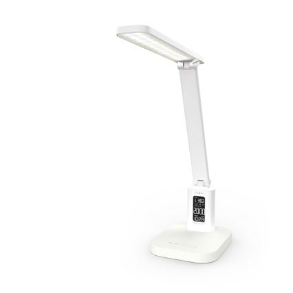 LED димируема презареждаема сензорна настолна лампа с дисплей LED/7,5W/1200 mAh 3000/4000/5700K CRI 90 бяла