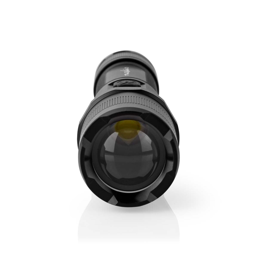 Димируема LED презареждаема алуминиева фенерка LED/10W/5V 2200 mAh IPX4 черна