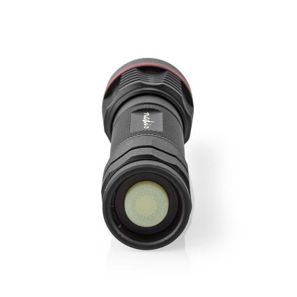 LED фенер с регулируема яркост, акумулаторен, алуминиев LED/10W/5V 2200 mAh IPX7, черен