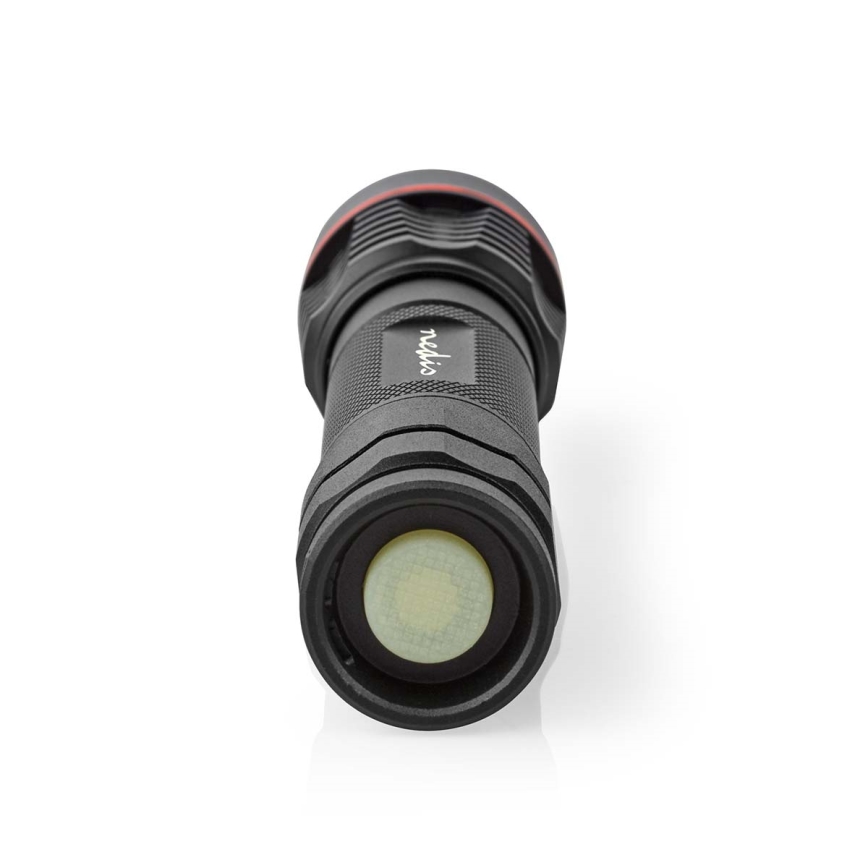 LED фенер с регулируема яркост, акумулаторен, алуминиев LED/10W/5V 2200 mAh IPX7, черен