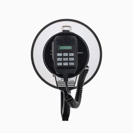 Мегафон с външен микрофон USB 25W/8xC бял/черен