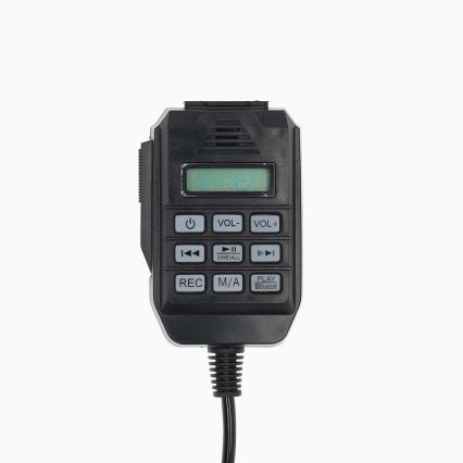 Мегафон с външен микрофон USB 25W/8xC бял/черен