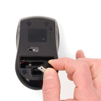 Безжична мишка 800/1200/1600 DPI 2xAAA черен