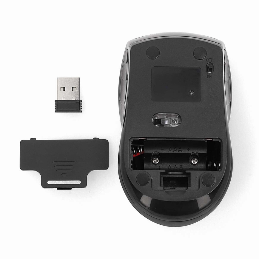 Безжична мишка 800/1200/1600 DPI 2xAAA черен
