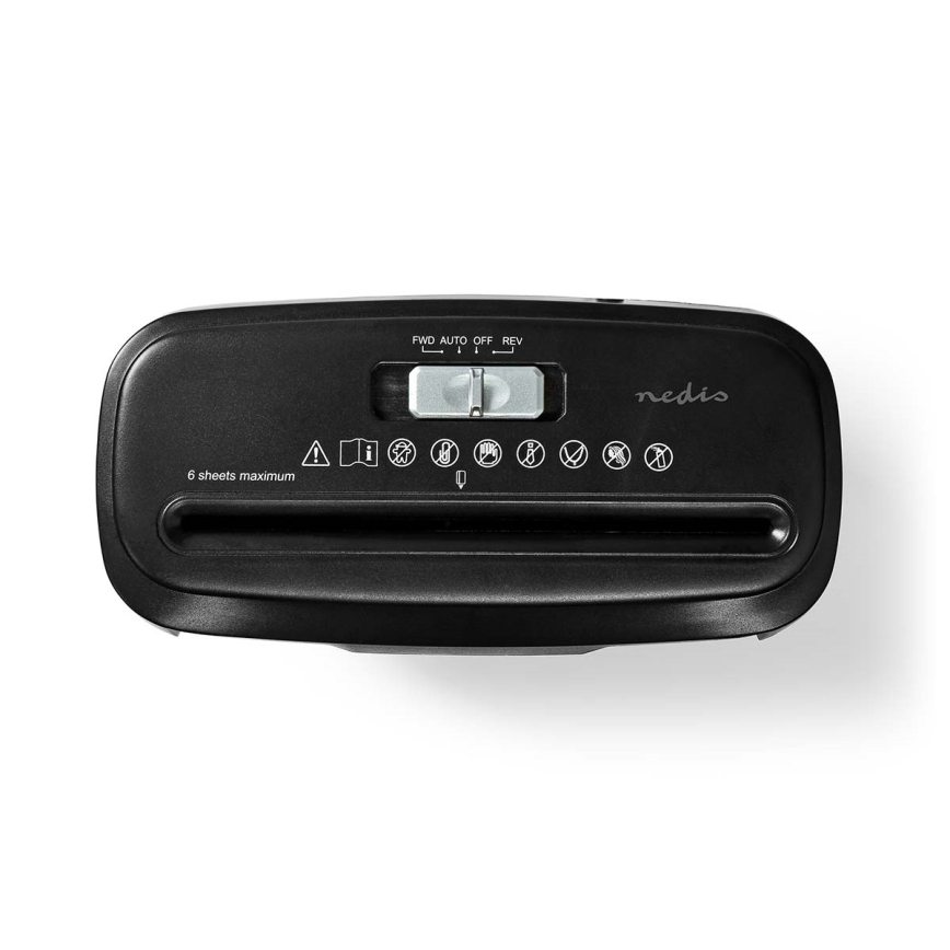 Шредер за хартия A4, вместимост 10 л, 230 V, черен