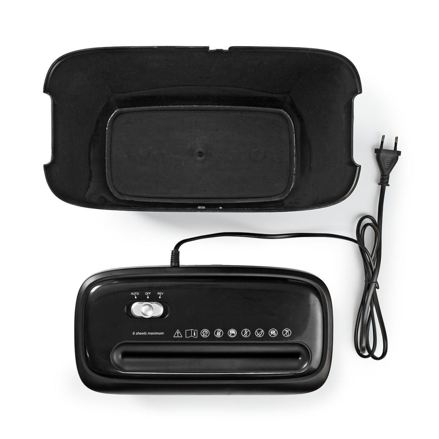 Шредер за хартия A4 обем 12 л 230V черен