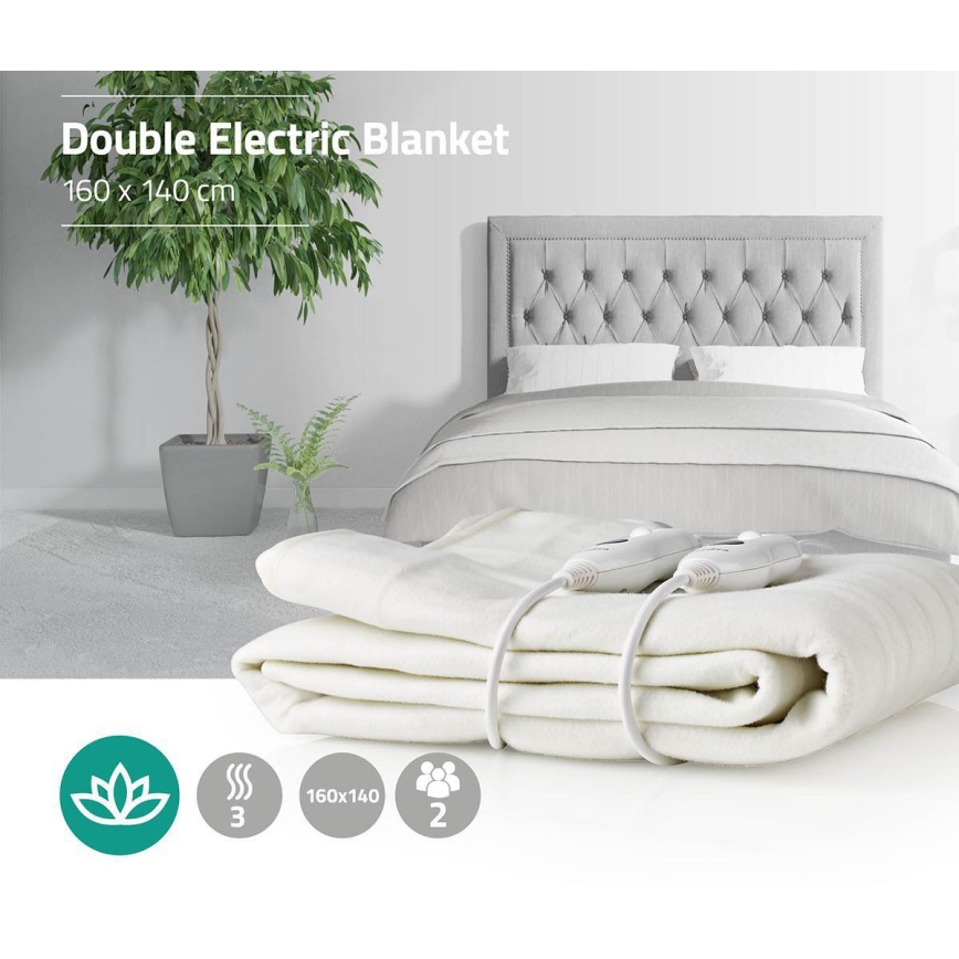 Електрическо одеяло за двама 120W/230V 160x140 см