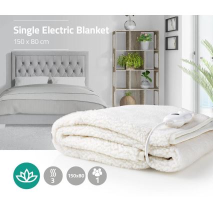 Електрическо одеяло 60W/230V 150x80 см вълна