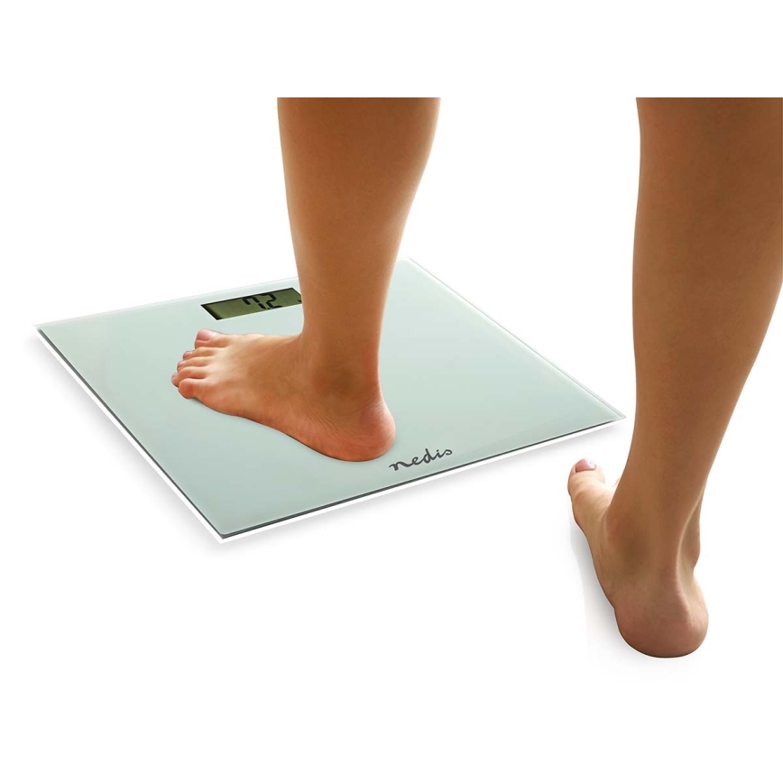 Дигитална везна за тяло 1xCR2032 бяла