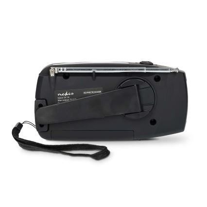 AM/FM радио с манивела, соларен панел и LED фенер, батерия 2000 mAh