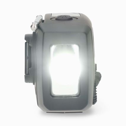 AM/FM радио с манивела, соларен панел и LED фенер, батерия 2000 mAh