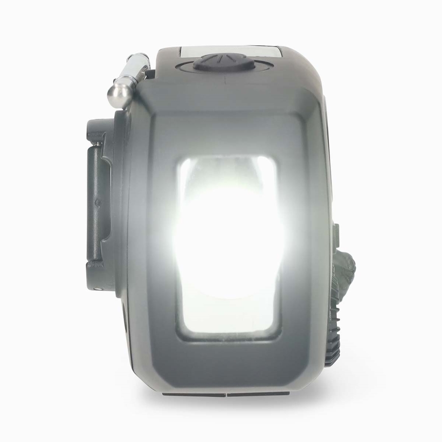 AM/FM радио с манивела, соларен панел и LED фенер, батерия 2000 mAh